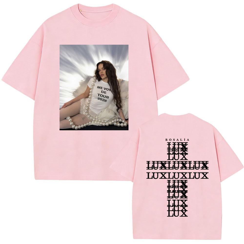 Singer Rosalia Lux Me Vov De Tour 2026 T Shirt Unisex Women Fashion Casual Cotton Short Sleeve Oversized Tshirts Streetwear Unisex