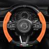 2025 Hot For Mazda 3 5 6 SKYACTIV Axela Atenza CX30 CX5 CX8 CX9 MX5 RX8 RX7 BT50 Carbon Fiber Suede Car Steering Wheel Cover Acc
