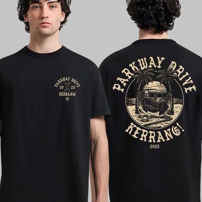 Parkway Drive X Kerrang Beach Two Sided T-Shirt High-end Summer Luxury Is for Both Men and Women Top Y2k