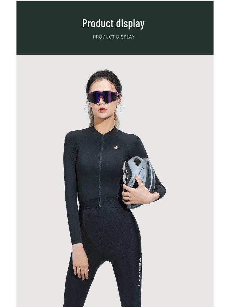 Lampada 2024 Women's Eco-Friendly Cycling Jersey - Breathable, Cool-Feel Raglan Long Sleeve Top