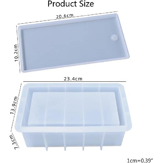 Dominoes Box with Lid Epoxy Resin Mold Chess Tissues Napkin Storage Case Silicone Mould DIY Crafts Jewelry Holder Mold As the Picture Shown