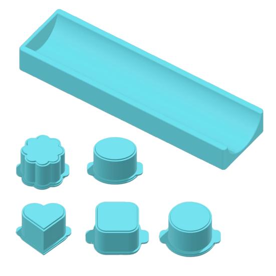 

6/12Pcs Cake Pop Mold Set with Tray Heart Square Cloud Oval Round Shapes Cake Molds Food-Grade Plastic Baking Tool for Birthday Party Treats 1 Set