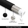 3AN 4AN 6AN 8AN 10AN Universal E85 Fuel Hose Oil Gas Cooler Line Pipe Tube ide PTFE Nylon Stainless Steel Braided Line 1M/2M/