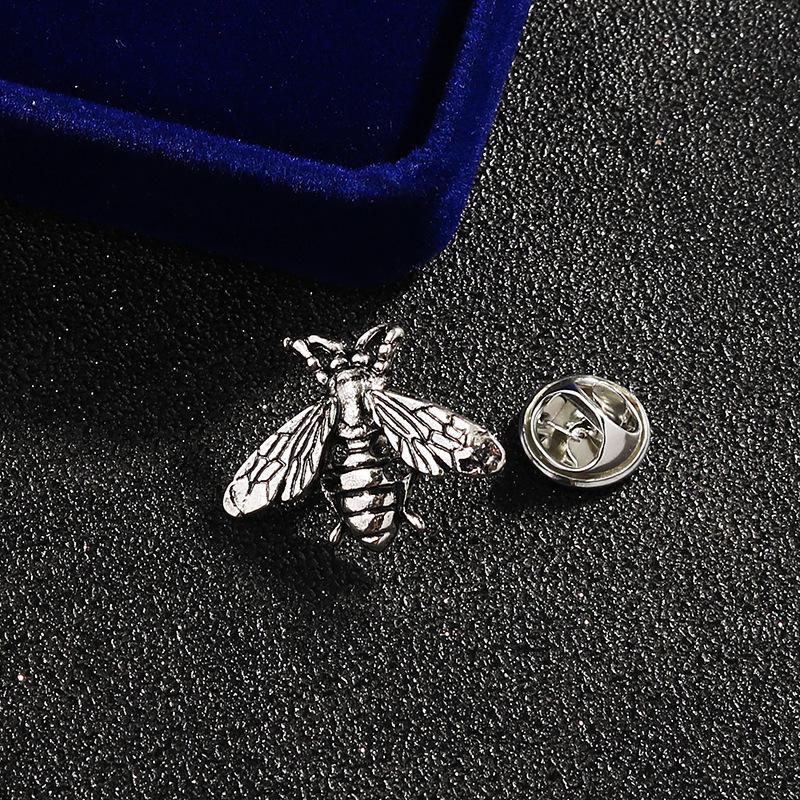 

Men s Vintage Silver Little Bee Alloy Brooch Pin | Fashion Accessories for Shirt & Suit
