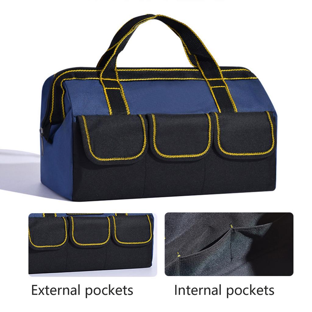 Heavy Duty 600D Fabric Tool Bag Offering Large Capacity and 14 Compartments Ideal for Organizing Tools Accessories