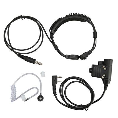 Kehlkopfmikrofon-Headset, Teleskop-2-Wege-Radio-Hörer mit U94 PTT für Baofeng UV 5R BF 888S BF