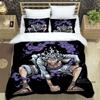 ONE PIECECartoon Monkey D. Luffy Bedding Set (duvet Cover and Pillowcases), Extra-large/large Size, Machine Washable, a Holiday