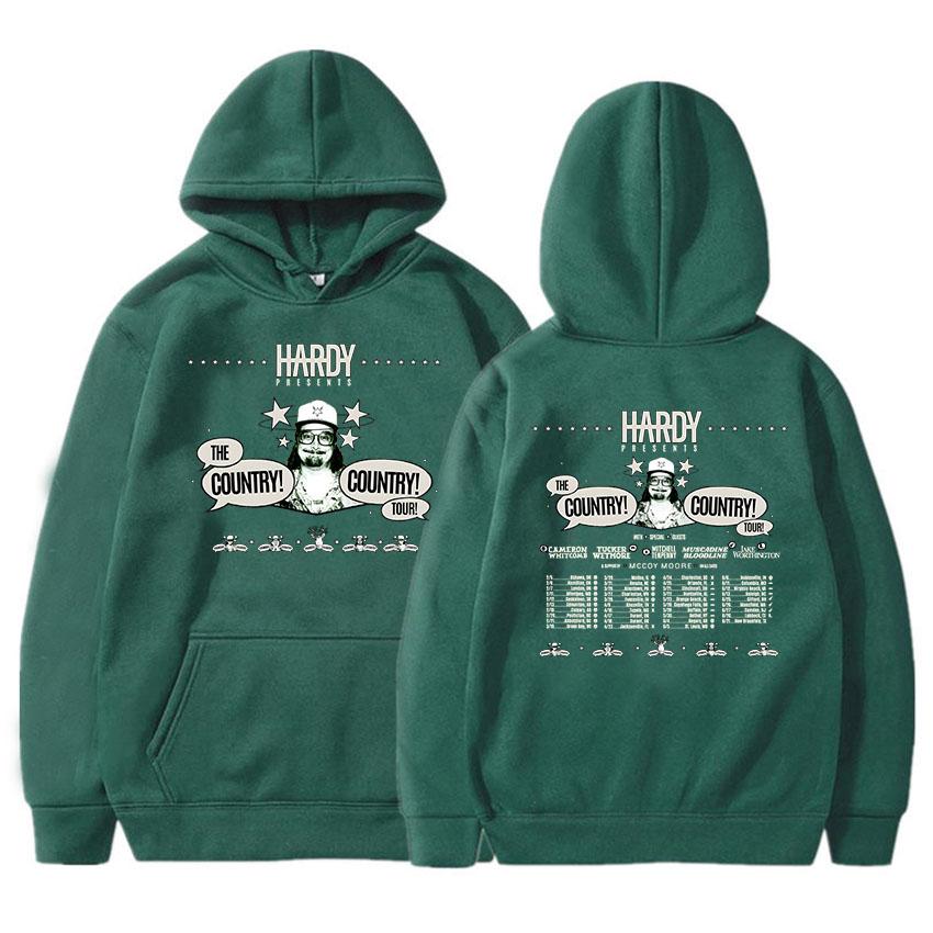HARDY THE COUNTRY! ZEMĚ! TURNÉ! 2026 Mikiny Móda Unisex Streetwear Hip Hop Grafický Potisk Oblečení Zimní Mikina