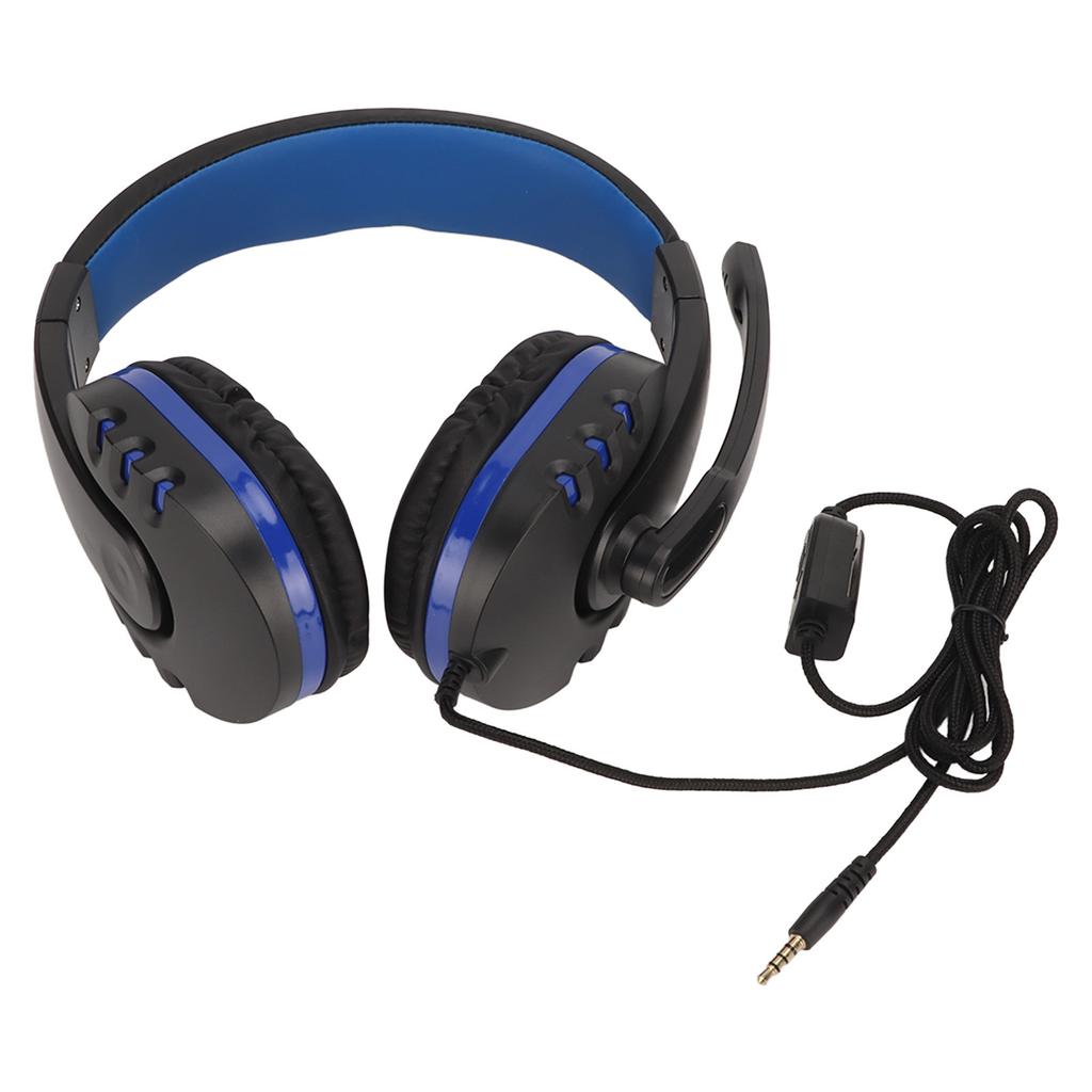 3.5mm Gaming Headset with Microphone Wire Control Adjustable Volume One Button Mute Computer Game Headset