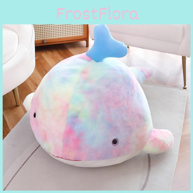 Rainbow Whale Plush Toy Cute Marine Animal Stuffed Doll Decoration Gift Kids
