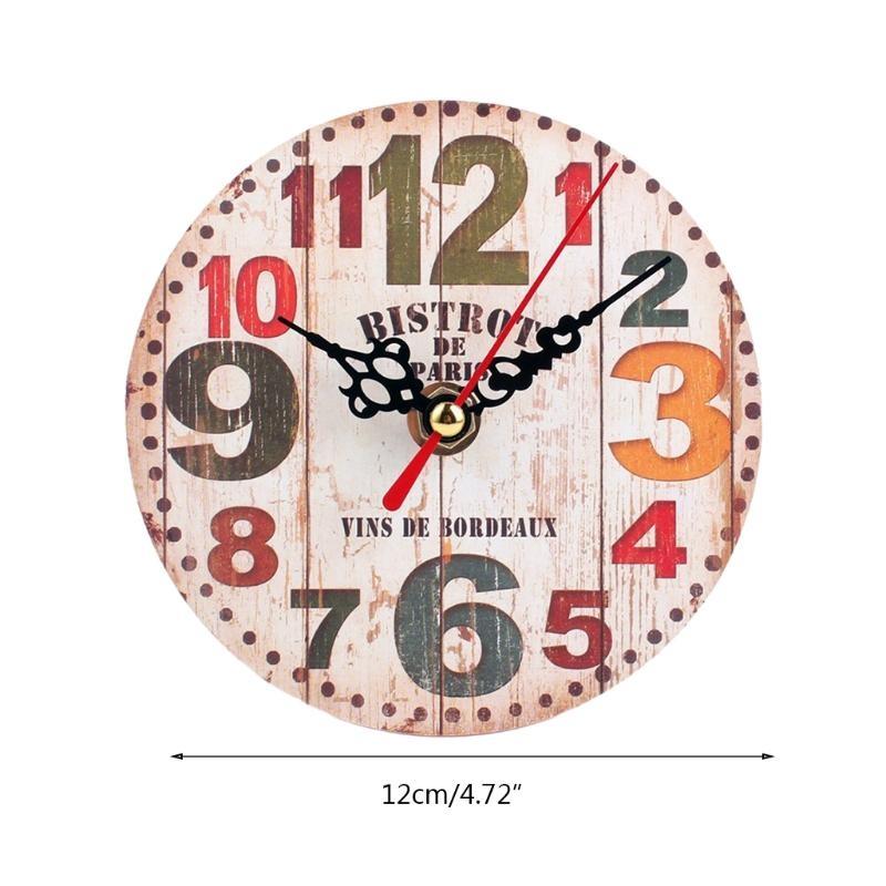 Unique Silent Wooden Round Wall Clock Home Decoration Wall Clocks,Arabic Numerals Hanging Clock for Laundry Room Decor