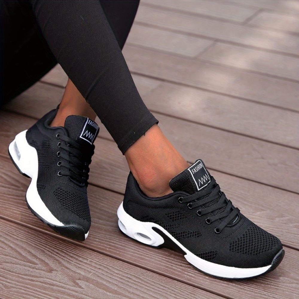Lightweight Mesh Lace-up Sports Shoes, Fashion Cushion Running Sports Shoes, Women's Shoes