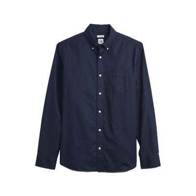Men's Basic Cotton Long-Sleeve Polo Shirt