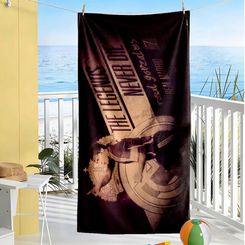 Player Celebrates Victory Moment Beach Towel Quick-Dry Soft Microfiber Comfortable Lightweight