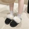 Fashion 2025 Winter Suede Comfort Thick Sole Flat Slippers Fashion New Round Head Warm Large Size Casual Slippers for Women