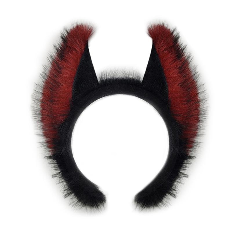 Wolfsohr Haarband Weicher Tierohr Haarreif Haarstyling-Accessoire Für Halloween Anime Kostüm Party Rollenspiel Kopfschmuck