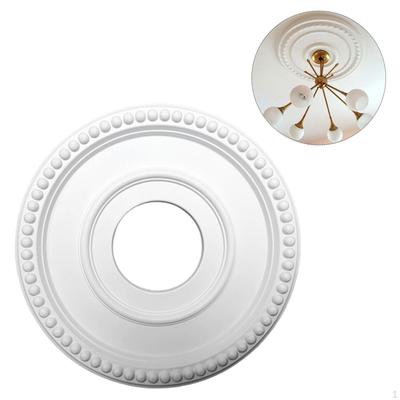 Ceiling Medallion for Light Fixtures Chandelier Round White Vintage Retro Cover Plate