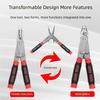 Adjustable Function Pliers For Wire Stripping Cutting Crimping Screwing With Steel Construction And Ergonomic Grip