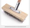 Stainless Steel Long Handle Wire Brush: Stiff Bristles for Scrubbing Tile, Cement, Moss, Rust Removal, and More