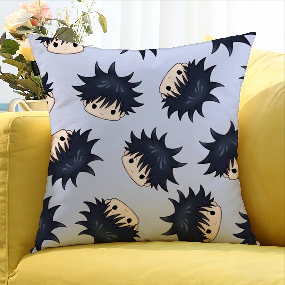 Fushiguro Megumi Anime World Various Sizes Square Pillow Case For Car Home Bedchamber Decor