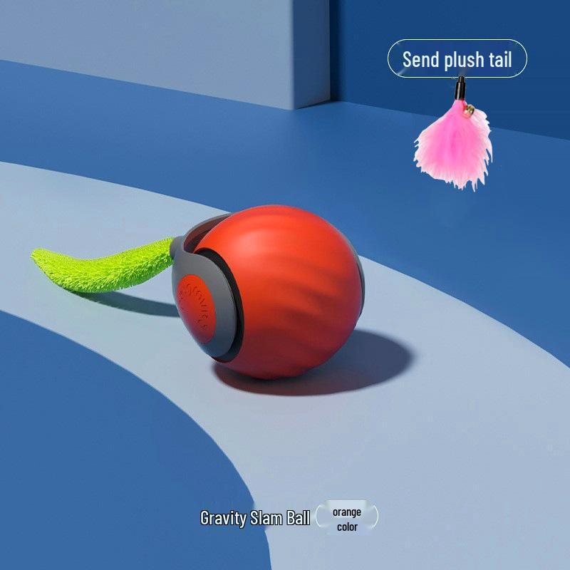 Smart Electric Rolling Cat Toy: Automatic Self-Entertainment Teaser Ball with Cat Teaser Stick