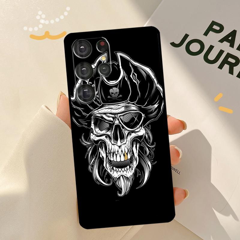 Pirate Skull Phone Case For Samsung Galaxy S23 S22 Ultra S21 FE Note 20 S8 S9 S10 Note 10 Plus S20 FE Cover