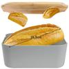 BREAD BOX WITH BAMBOO BOARD GREY 259302