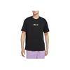 Nike Loose-Fit Logo Geometric Pattern Print Sports Short Sleeve T-Shirt Men Tops Black DQ1859-010