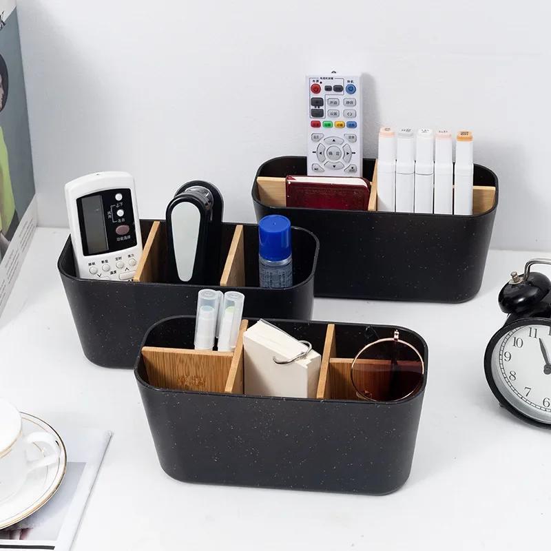 Removable Bamboo Tray Electric Toothbrush Holder Makeup Brush Storage Box Bathroom Organizer for Toothpaste Accessories