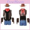 Wish New Halloween Western Cowboy Men's Adult Cosplay Bar Party Role-playing Costume [m Xl]