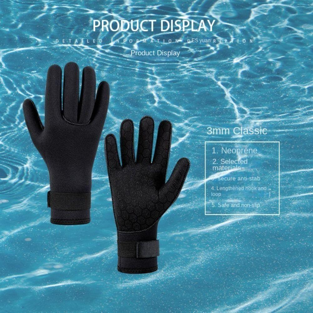 Abrasion-resistant Five Finger Gloves 3mm Neoprene Wetsuit Gloves Surfing Gloves  Rafting
