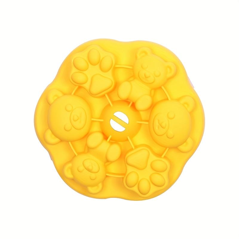 Silicone Covered Bear Ice Cream Jelly Mold - Manual, Oval Shaped Kitchen Tool for Steamed Cakes, Ice Cubes, and Supplementary Food