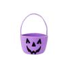 Halloween Storage Basket Handheld Candy Bag with Pumpkin Face Print for Snacks Treats and Decorative Use for Parties Events