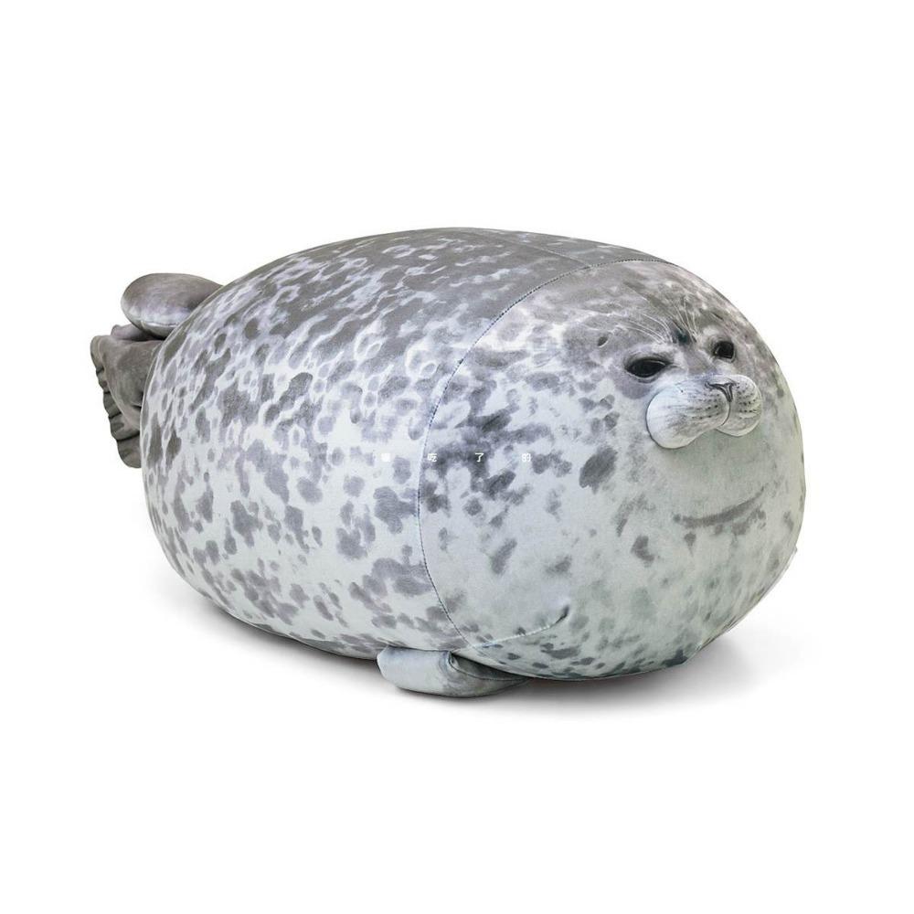 Naštvaný Blob Tuleň Polštář Baculatý 3D Novinka Lachtan Panenka Plyšová Vyplněná Hračka Dětský Spací Polštář Dárek pro Děti Dívky