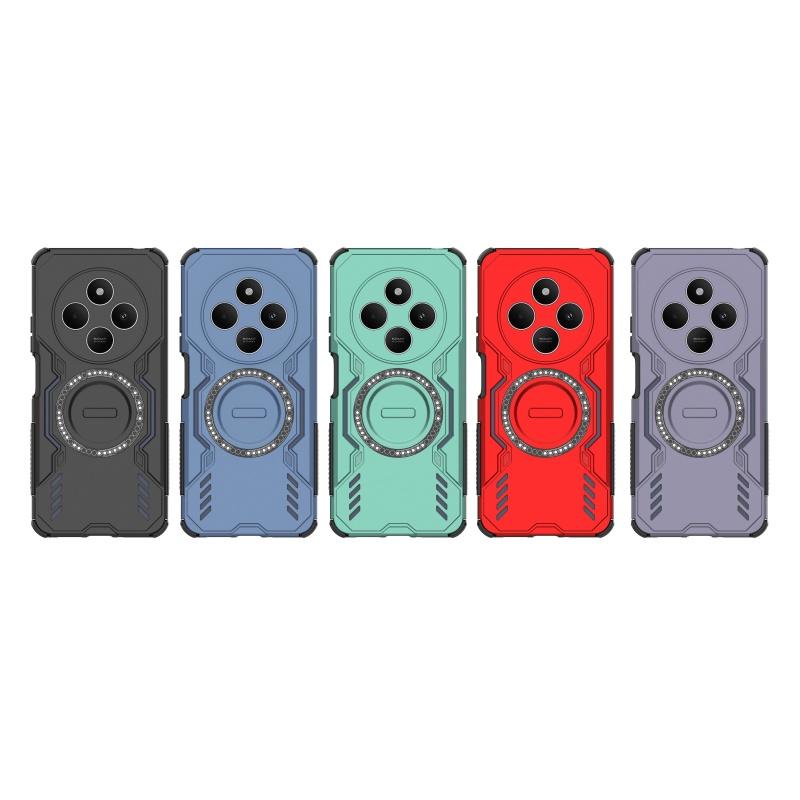 For Redmi 14C Case Cover Xiaomi Redmi 14C Capas Armor Bumper Magnetic Hard Shockproof Magsafe Wireless Charge Fundas Redmi 14C