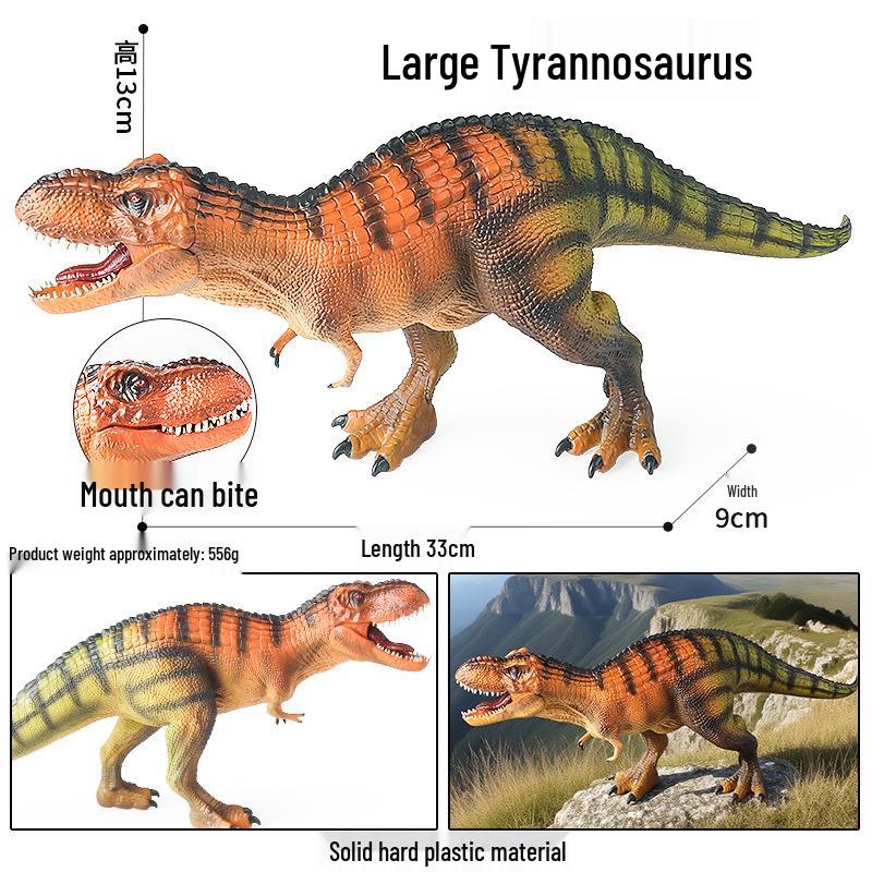 Children's Dinosaur Toy Set: King Kong, Tyrannosaurus Rex, Aurochs, Pachycephalosaurus, Spinosaurus, Therizinosaurus Model.