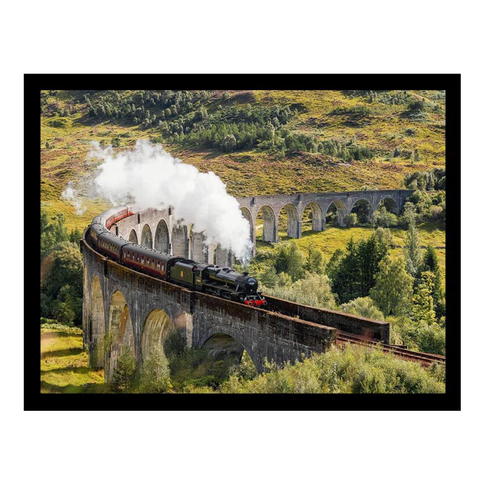 Pyramid International Steam Train On Glenfinnan Viaduct Wooden Plaque