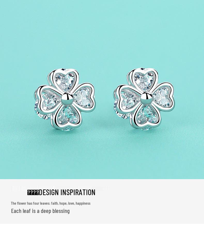 2023 Sterling Silber Kleeblatt Ohrringe: Eleganter und luxuriöser Damenschmuck