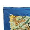 Hermes African Animal Pattern Silk Calle 90 Scarf Blue Silk Used