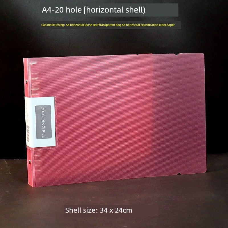 Horizontal Folder A4 Folder Loose-Leaf Punch Folder A5/B5 Photo Art Works Manuscript Paper Storage Clip