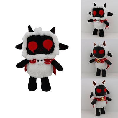 Of Cult The Lamb Black Lamb Plush Toy Hot Game Soft Stuffed Doll Fan Gifts