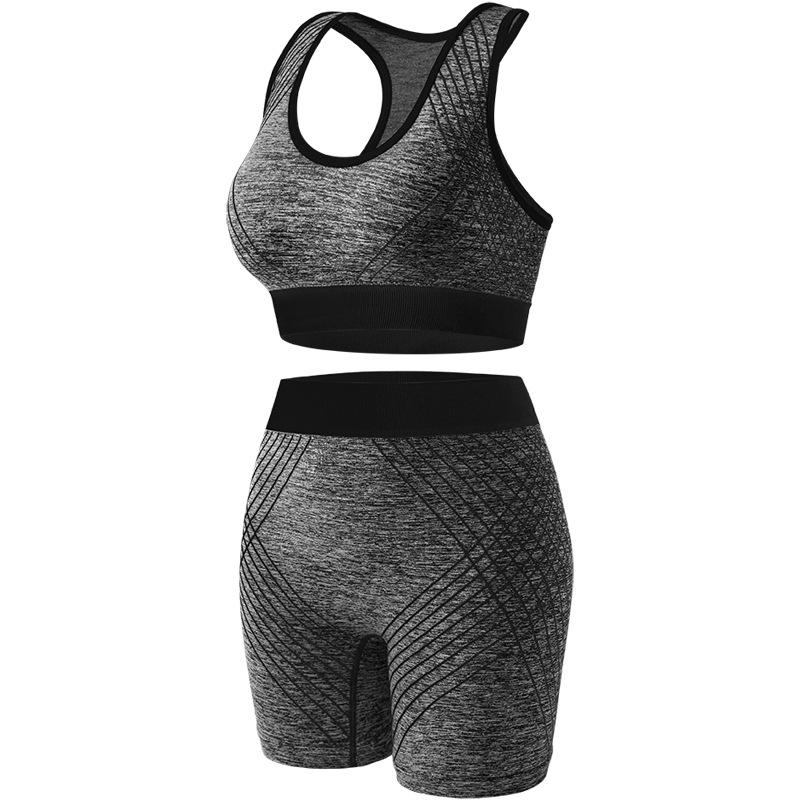 JYL Yoga Shorts Trousers Suit Seamless Short Sleeve High Waist Hip Lifting Pants One size бездна