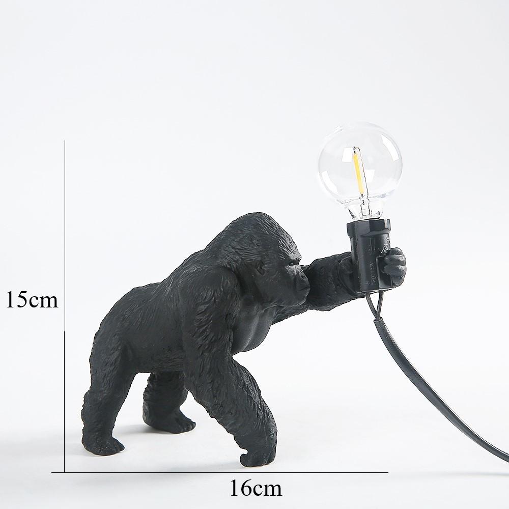 King Kong Gorilla Tier Tischlampe Innendekoration aus Kunstharz Kleine Nachtlichter Kreatives Babyzimmer Geschenk Tischdeko Lichter