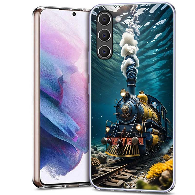 Steam Train Phone Case for Samsung A16 A26 A36 A56 A17 A37 A57 A07 A06 A02S A12 A22 A32 A52S A72 Galaxy A70 A50S A71 A51 A31 A30