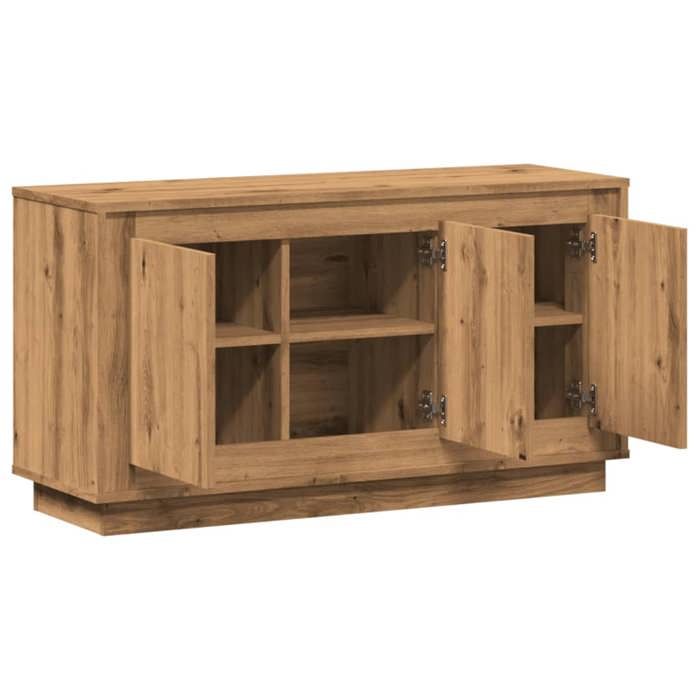 Enfilade/Bahut/Vitrine - Rustique - Buffet chêne artisanal 102 x 35 x 55 cm bois d'ingénierie @159459