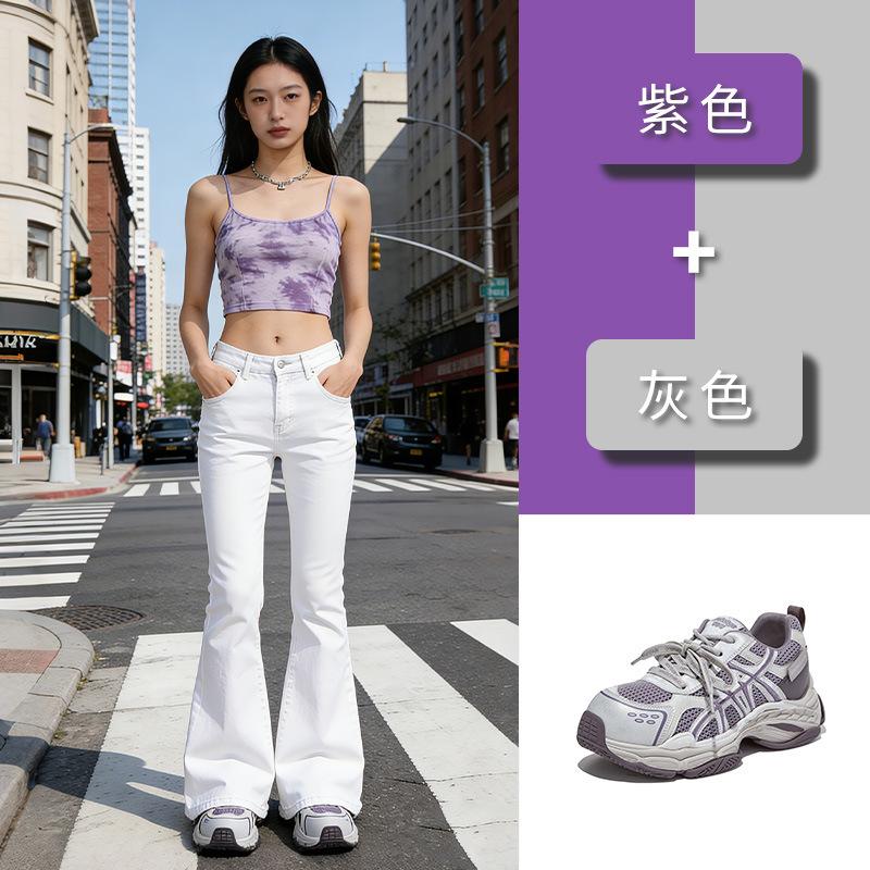 Absorbent film bottom dad shoes spring new thick sole heightening running sports shoes women's versatile casual women's shoes trendy cool