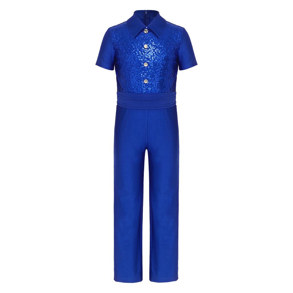 Trajes de patinaje artístico para niños Camisa de baile latino moderno para niños Body Leotardo Niños Salsa Tango Salón Solapa Mono Tops