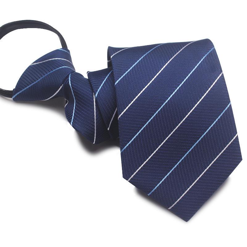 Men's 8cm No-Knot Zipper Tie - Easy-Pull Business Formal Tie