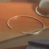 925 Silver Simple Slim Bangle Bracelet