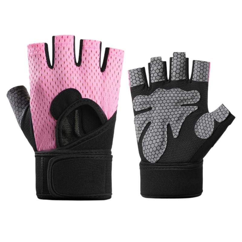 Gym Fitness Gloves For Men Women Full Hand Padding Half Finger Gloves Workout Gloves For Weight Lifting Cycling Fitness